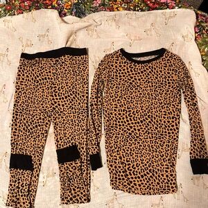 Classic Leopard Print Little Sleepies Two Piece Set - Size 7/8